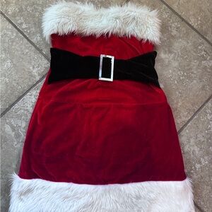 Festive Red and White Mini Dress